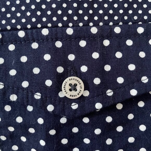 Goodale Blue White Polka Dot Button Up Formal Vest Men's Size Medium Suitwear - Picture 5 of 7